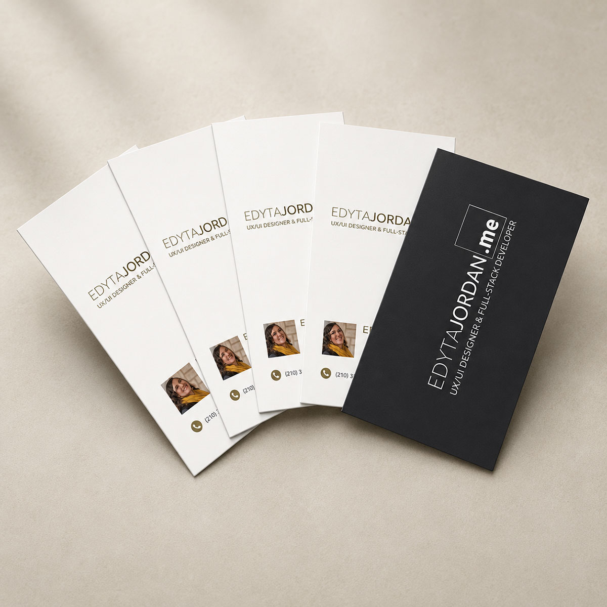 Edyta Jordan personal brand logo and business card system