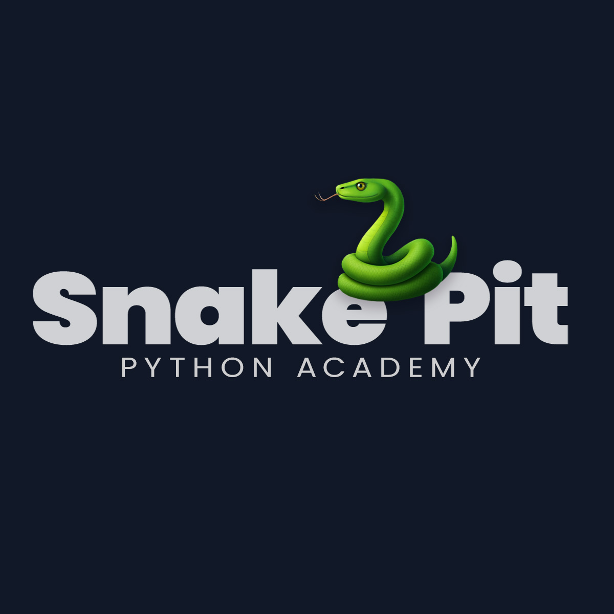 SnakePit Python Academy logo with tagline